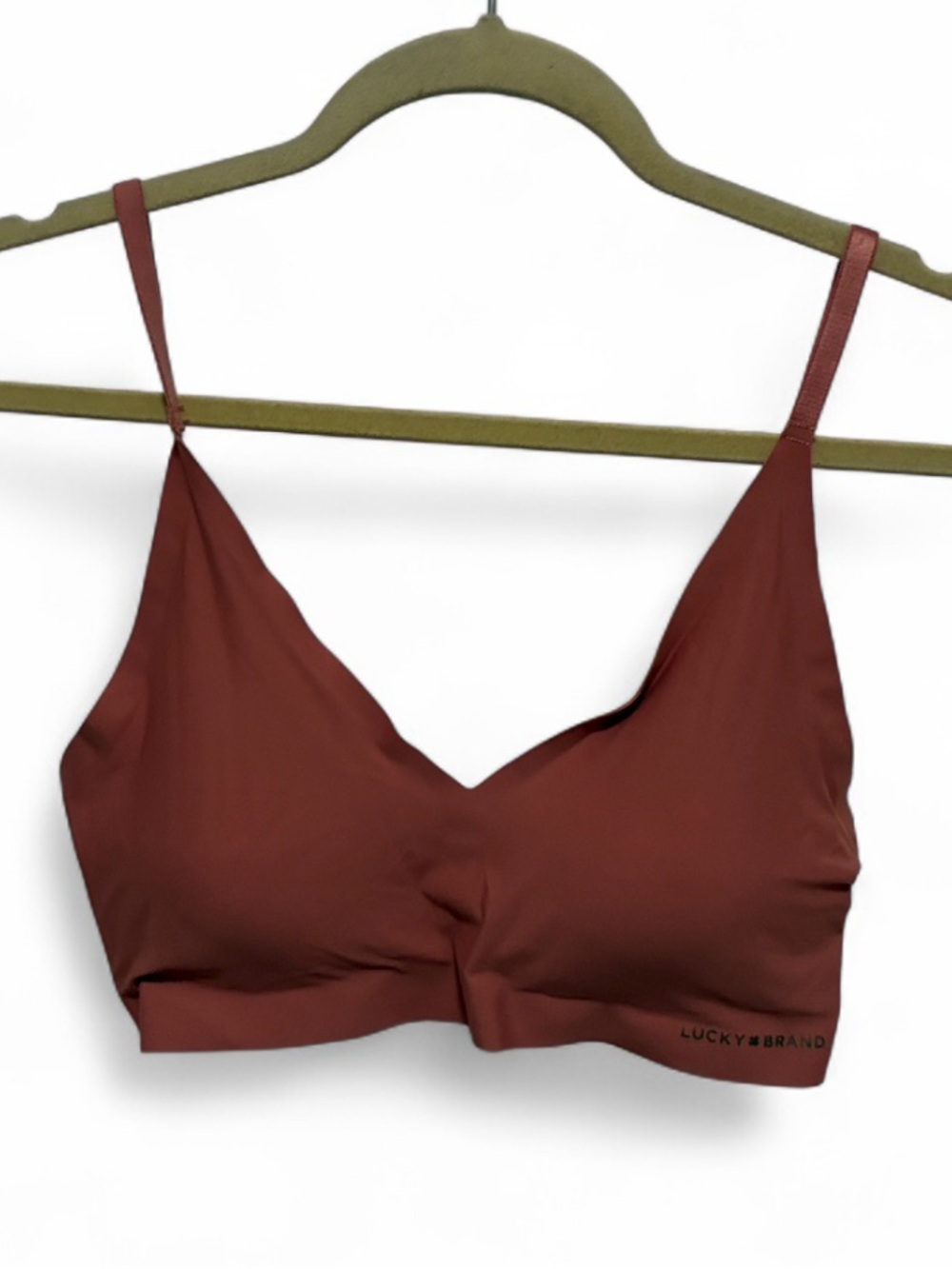 Lucky Brand Seamless V-Neck Dusty Pink Padded Wireless Bralette